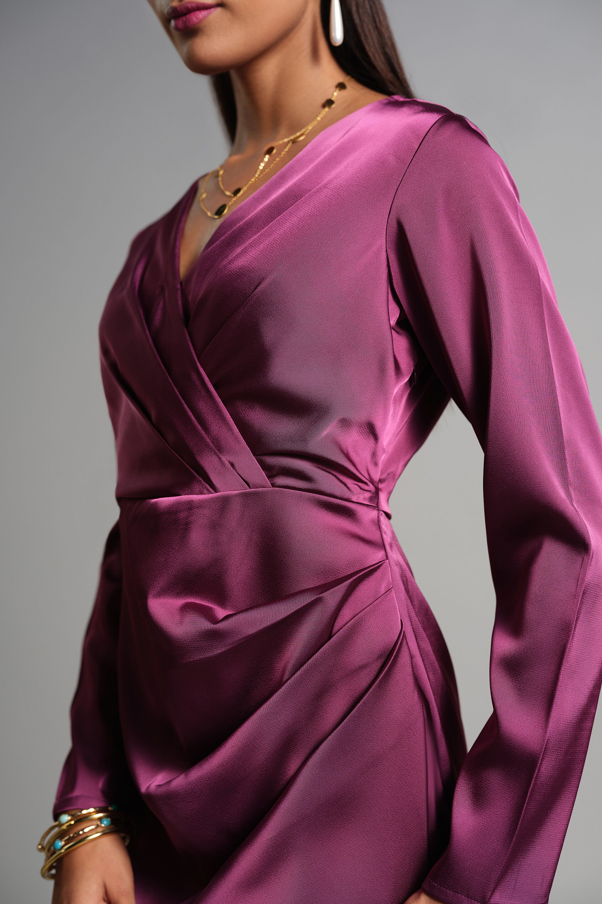 Draped Dream Dress, Purple, image 5